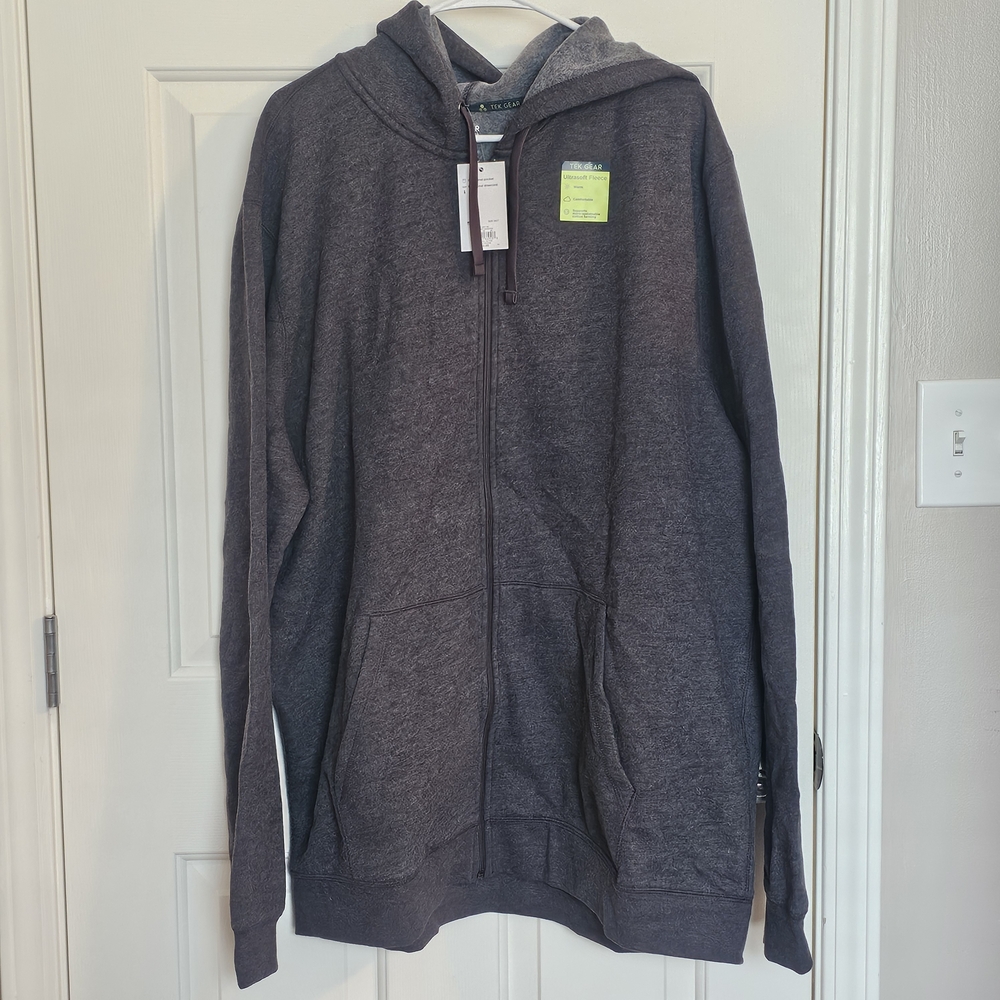Tek Gear Gray Hooded Sweatshirt Casual Fit